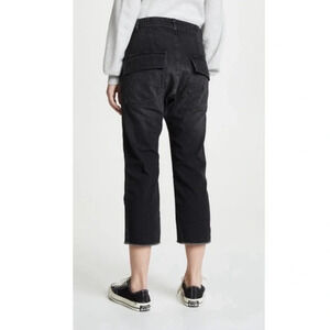 Nili Lotan Luna Leonard Wash Black 2 Crop Fray